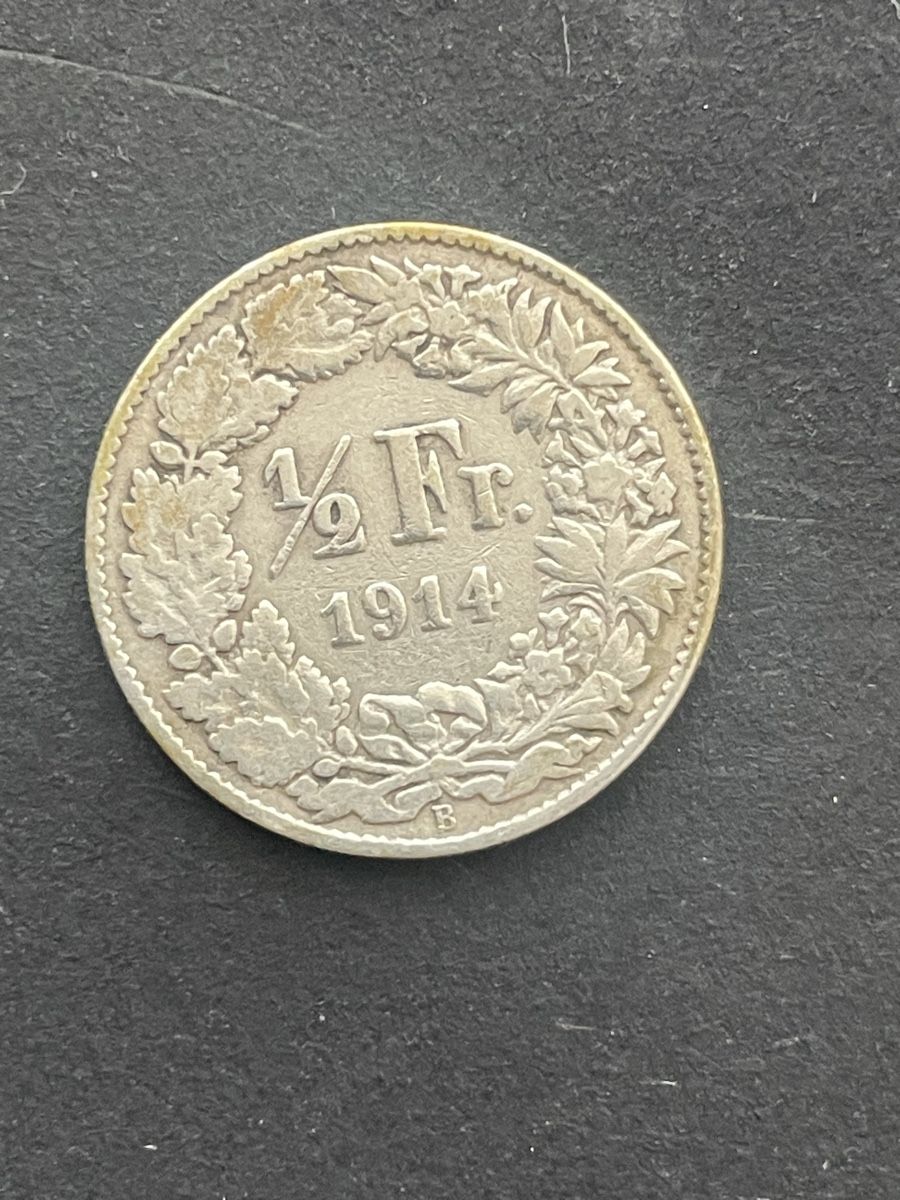 Alle Münzen: -.50 Silber CH Jahr 1914 – Gebraucht aus Meierskappel von Hala03