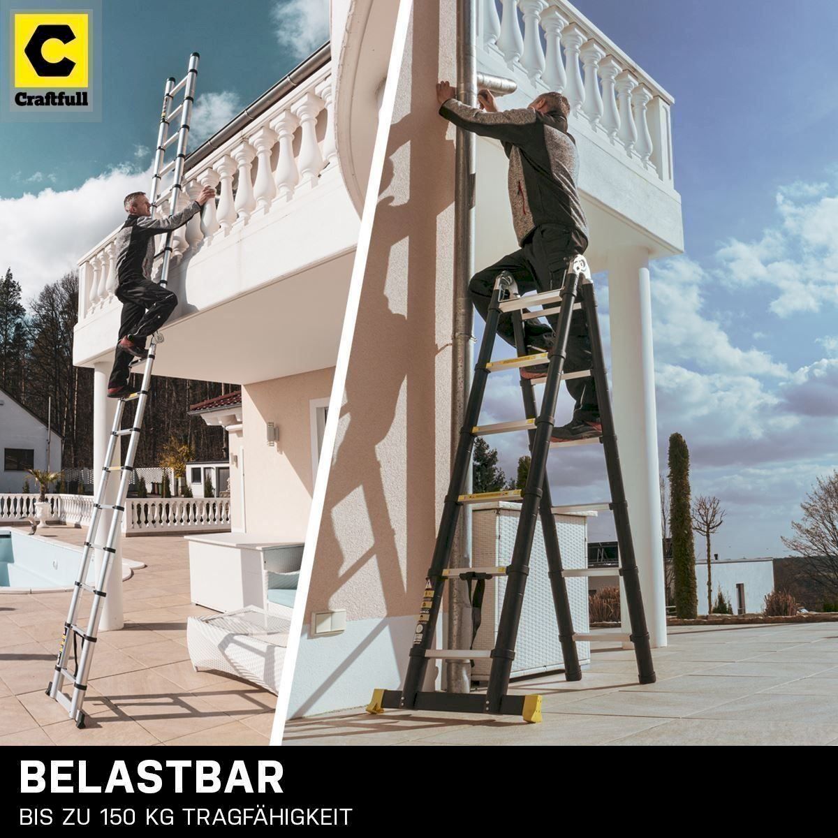 Scale: Craftfull ALU LEITER Teleskopleiter – Nuovo e nell'imballaggio originale da Bottighofen venduto da zaap 4