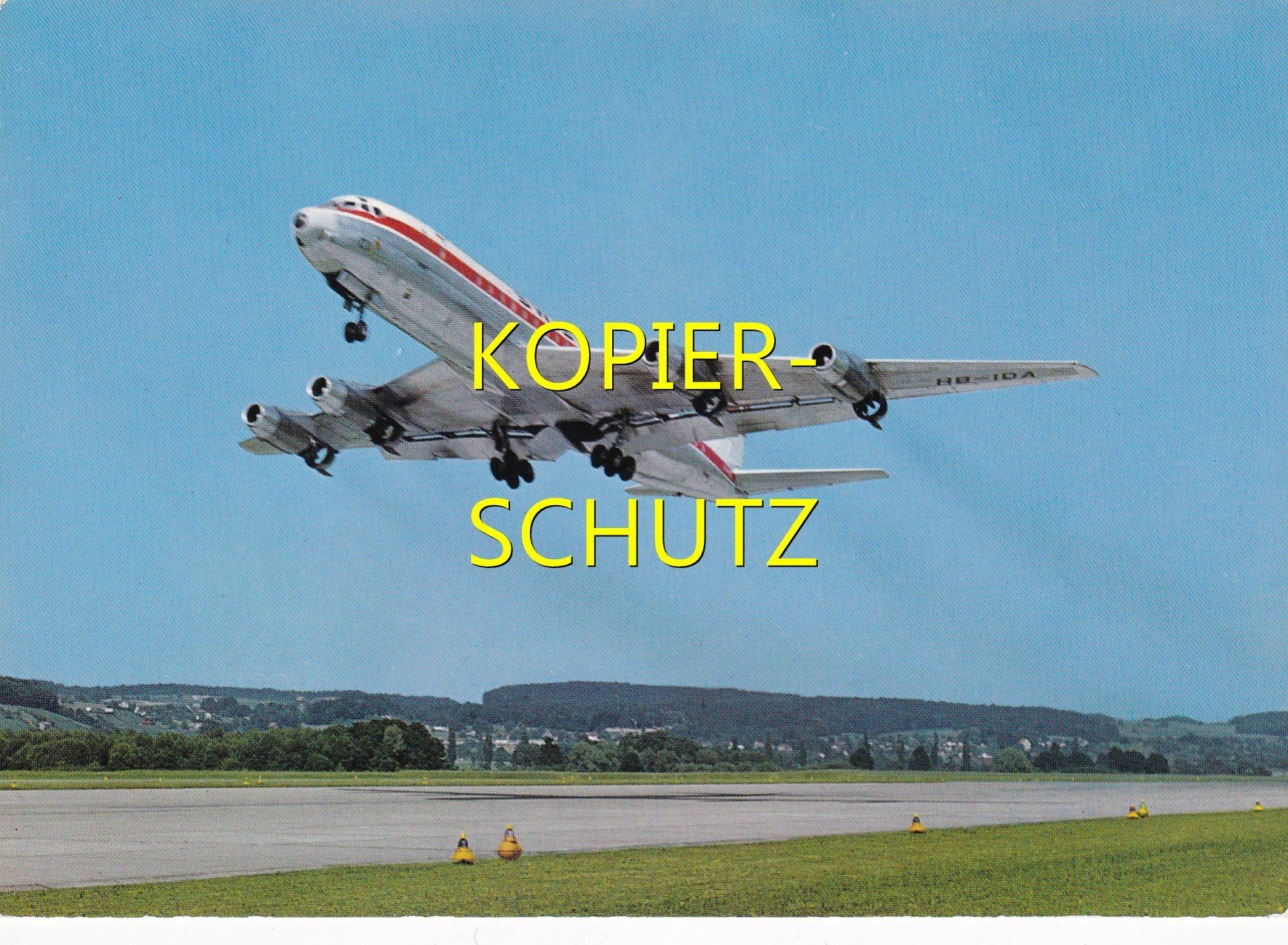 Cartoline postali: Flugzeug DC 8 der Swissair /bc – Usato da Hombrechtikon venduto da Rudolf07