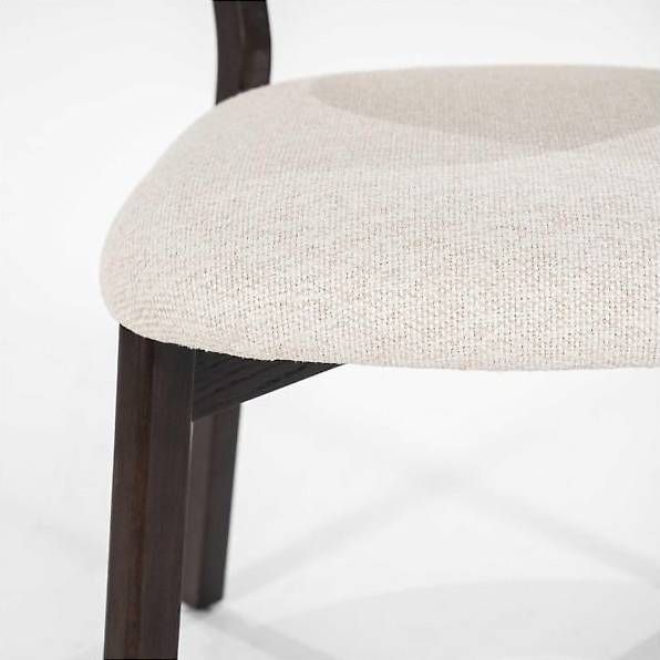 Sedie: Polsterstuhl Moon Stoff beige Eichenholz braun – Usato da Zollikofen venduto da uniqueroom 1