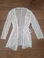 Spitzen Damentop Weiss Grösse S/M leicht transparent