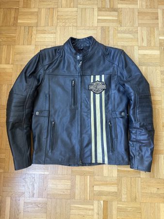Harley-Davidson Men's Genuine Leather Motorcycle Jacket – Si