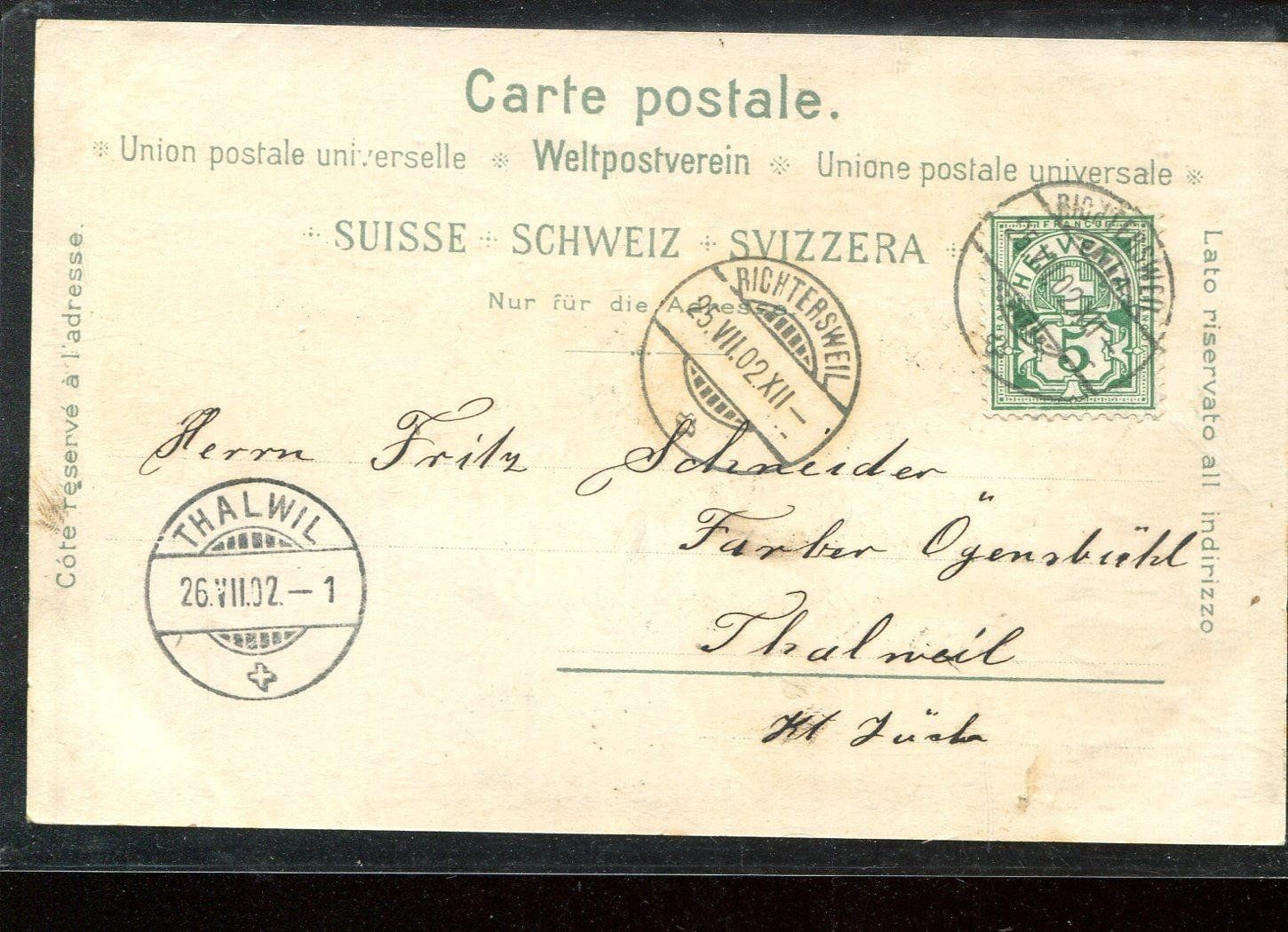 Cartoline postali: Thun Obere Hauptgasse Litho – Usato da Rapperswil SG venduto da INTELVI 1