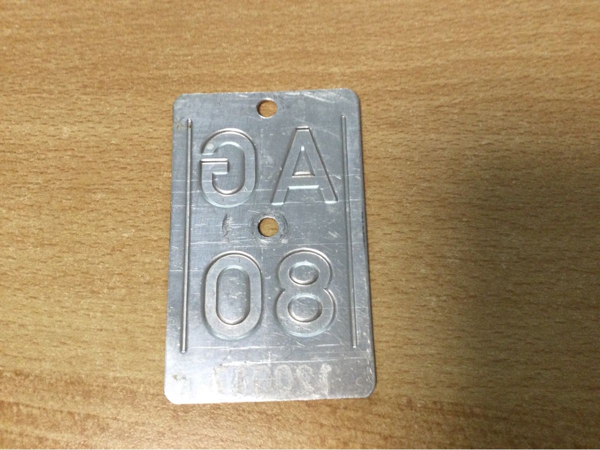 Insegne: Velo Nummer AG 80 guten Zustand  – Usato da Basel venduto da vat_lp8z 1