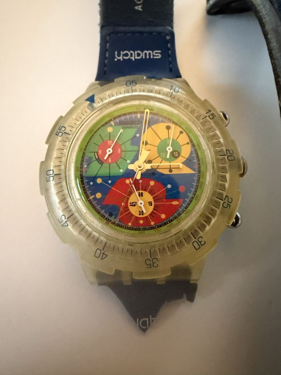Swatch Orologi: Swatch Aqua Chrono Paradiso Perdido 2000 – Difettoso da Etagnières venduto da Sorciere