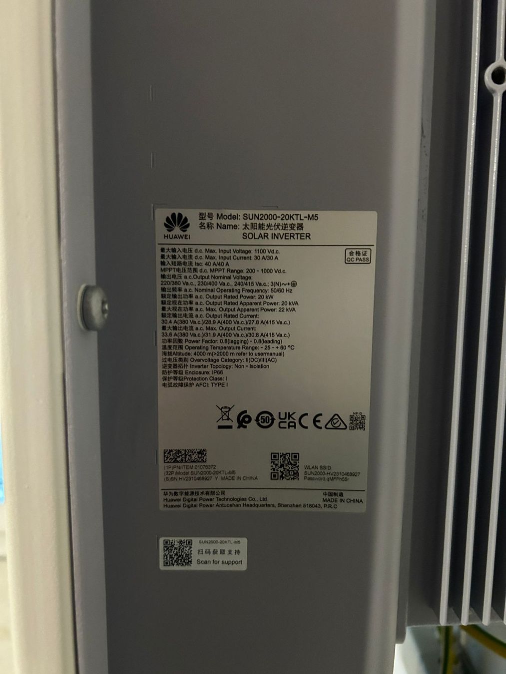 Huawei Wechselrichter: Wechselrichter Huawei SUN2000-20KTL-M5 – Gebraucht aus Richterswil von Lionlion 3
