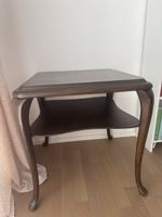 Beistelltisch dunkelbraun Holztisch mit Ablage gebraucht