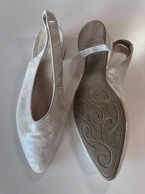 Scarpe da donna: Sling-Pumps voh Gabor in silber – Usato da Lenzburg venduto da Nissi22 1