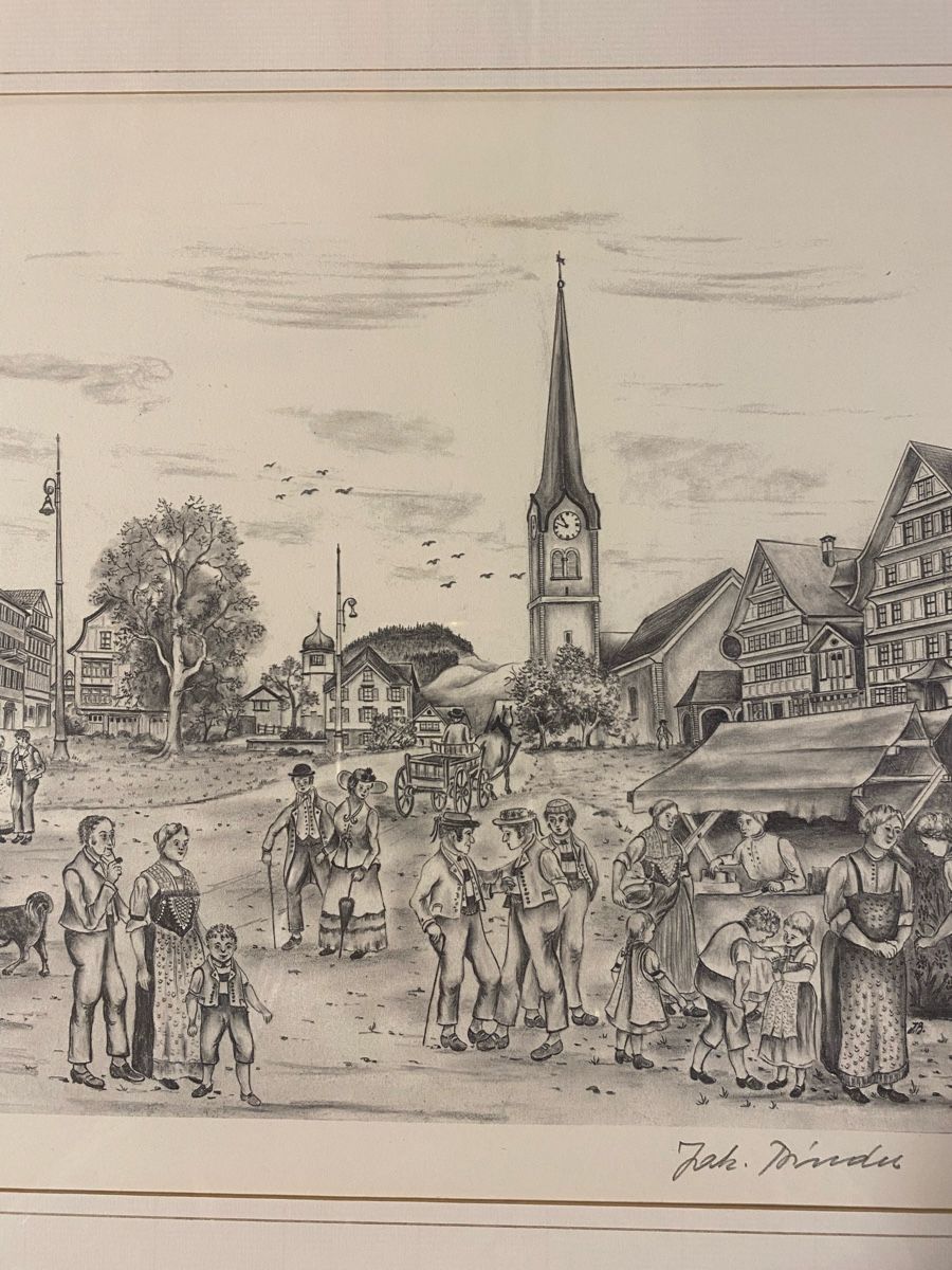 Dipinti: JAKOB BINDER CH APPENZELLERBILD 1972 – Usato da St. Gallen venduto da Goldband 5