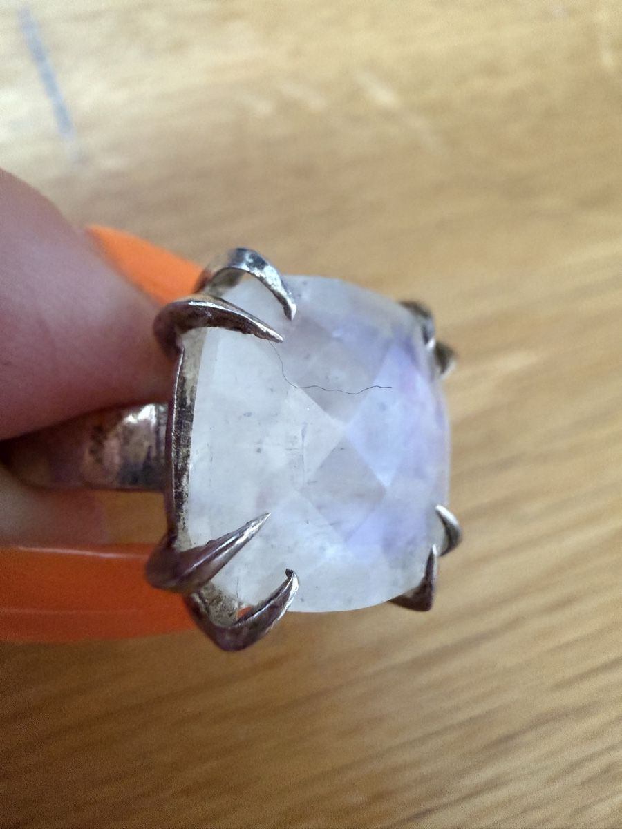 Anelli: Ring Mondstein Silber mit Stein guter Zustand – Usato da Richterswil venduto da cobruetsch 2