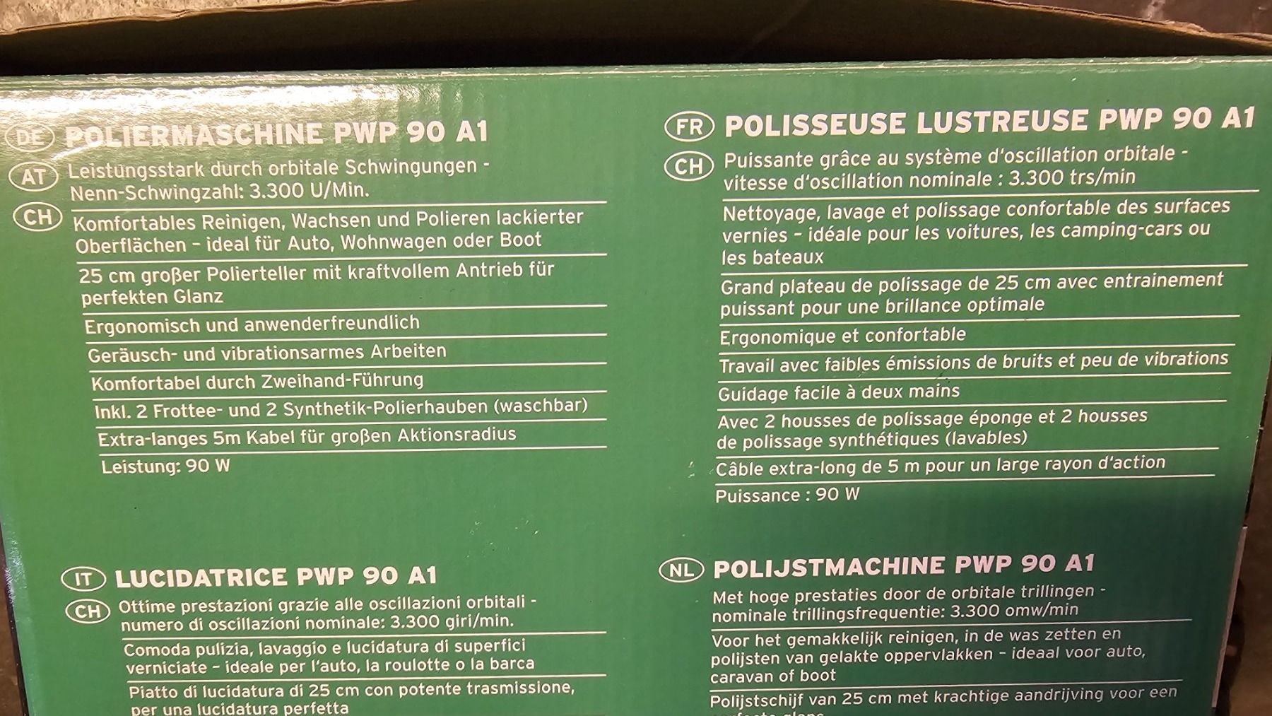 Parkside Smerigliatrici & Lucidatrici: Parkside Poliermaschine PWP 90 – Usato da Zürich venduto da Finale7 6