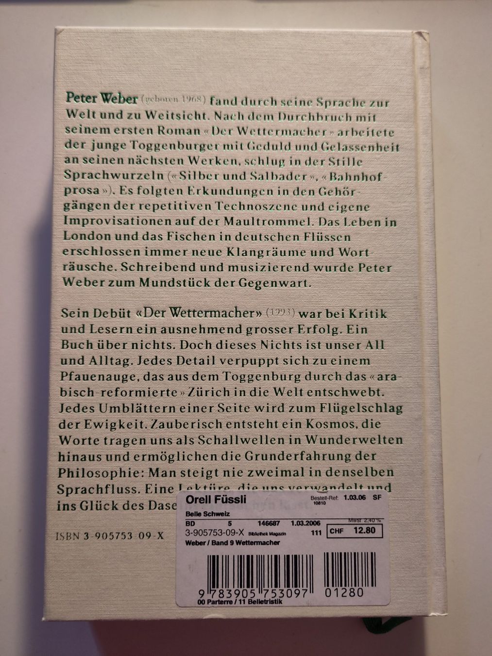 Libri: Der Wettermacher - Peter Weber – Usato da Bülach venduto da Tiefschlaflos 1