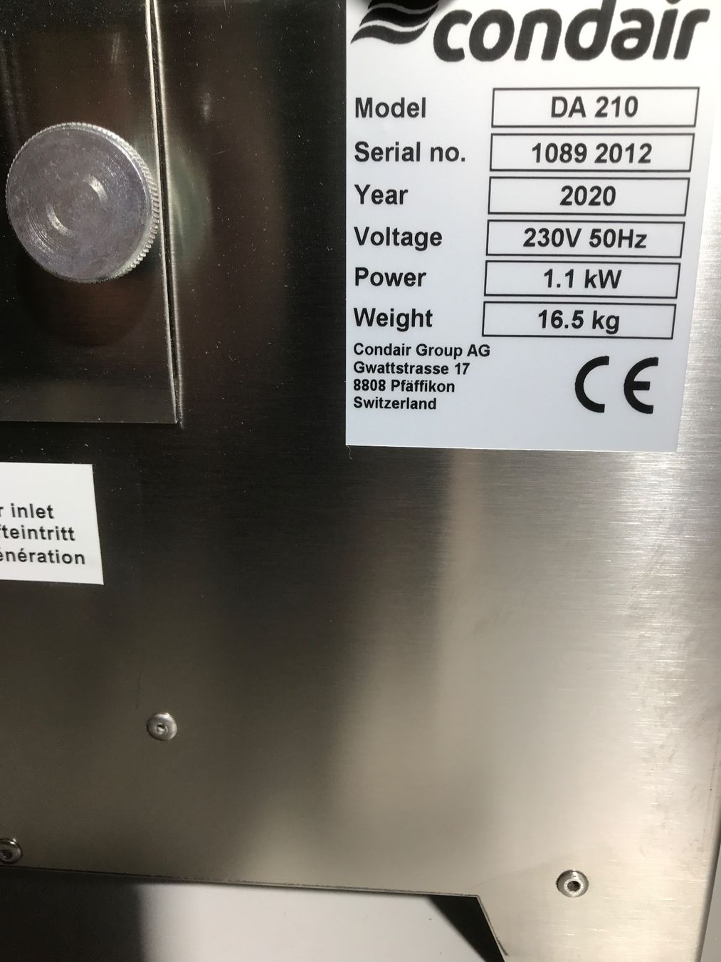 Asciugatrici: Adsorptions-Trockner Condair DA210 – Nuovo e nell'imballaggio originale da Winterthur venduto da efant12 2