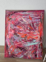 Farbrausch – abstraktes Unikat in Pink, Rot & Mint