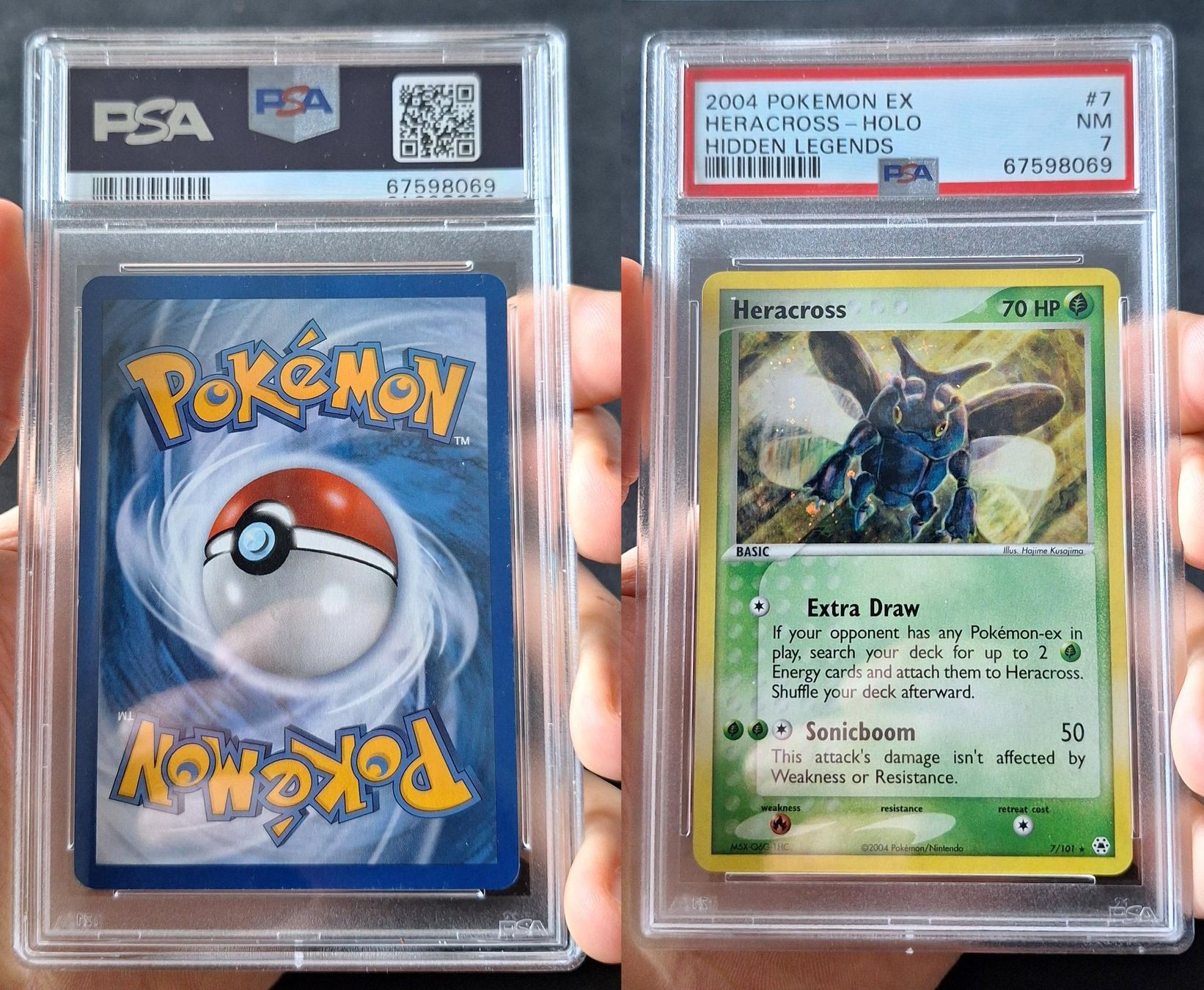Pokémon Carte collezionabili: Heracross #7 Pokemon Hidden Legends | PSA 7 – Usato da Sugiez venduto da eLCangri90