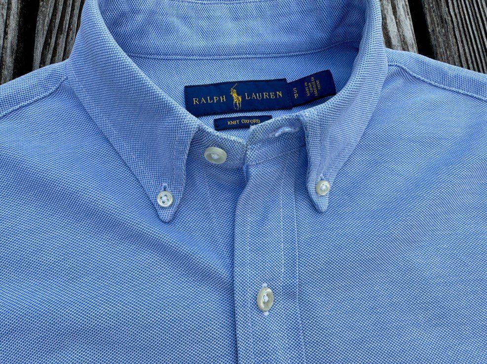 Ralph Lauren Camicie: Ralph Lauren Hemd S Oxford Knit Hellblau – Usato da Männedorf venduto da LTMCS 3