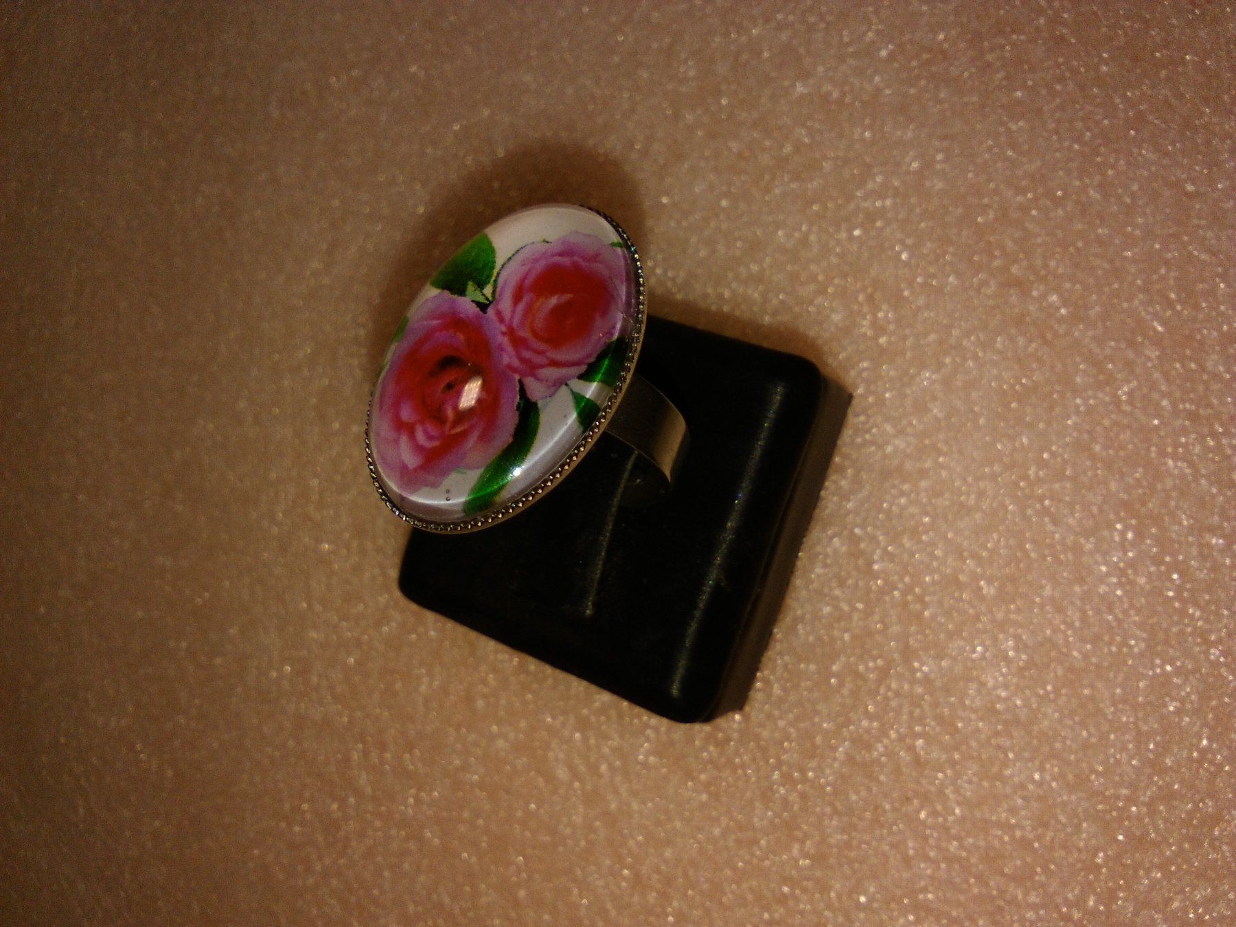 Anelli: RING EDELSTHAL,,ROSEROT BLUMEN,,GLANZIG – Nuovo (secondo la descrizione) da Basel venduto da bijoutrie_4 3