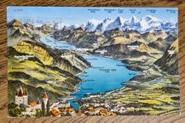 Pamoramakarte Thun, Thunersee, Alpen 1948