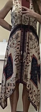 Sandro Paris Seidenkleid boho chic 36