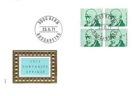 FDC Ersttagsstempel VIERERBLOCK 1971