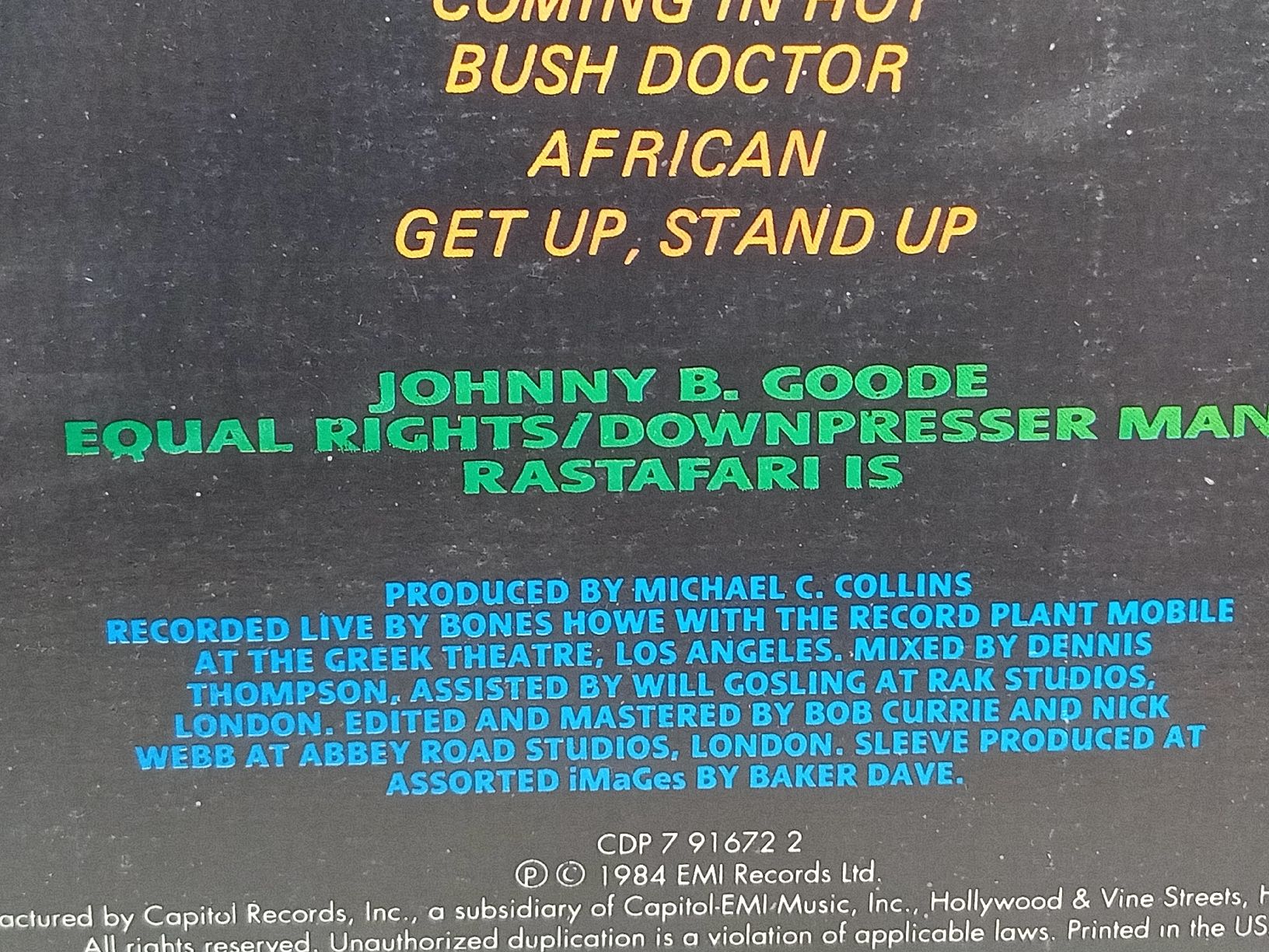 Dischi in vinile: Peter Tosh Captured Live Vinyl LP gebraucht 1984 – Usato da basel venduto da markusb07 9