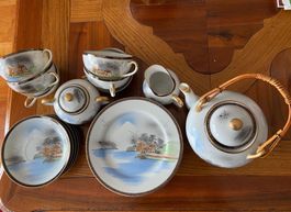 Service à thé asiatique Japon porcelaine complet pour 6