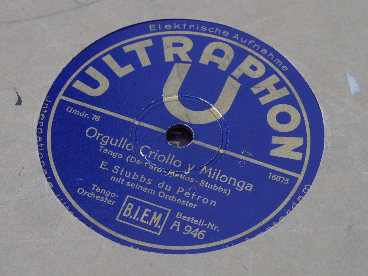 Schallplatten: DISQUES 78 TZOURS – Gebraucht aus Lausanne von Leag 5
