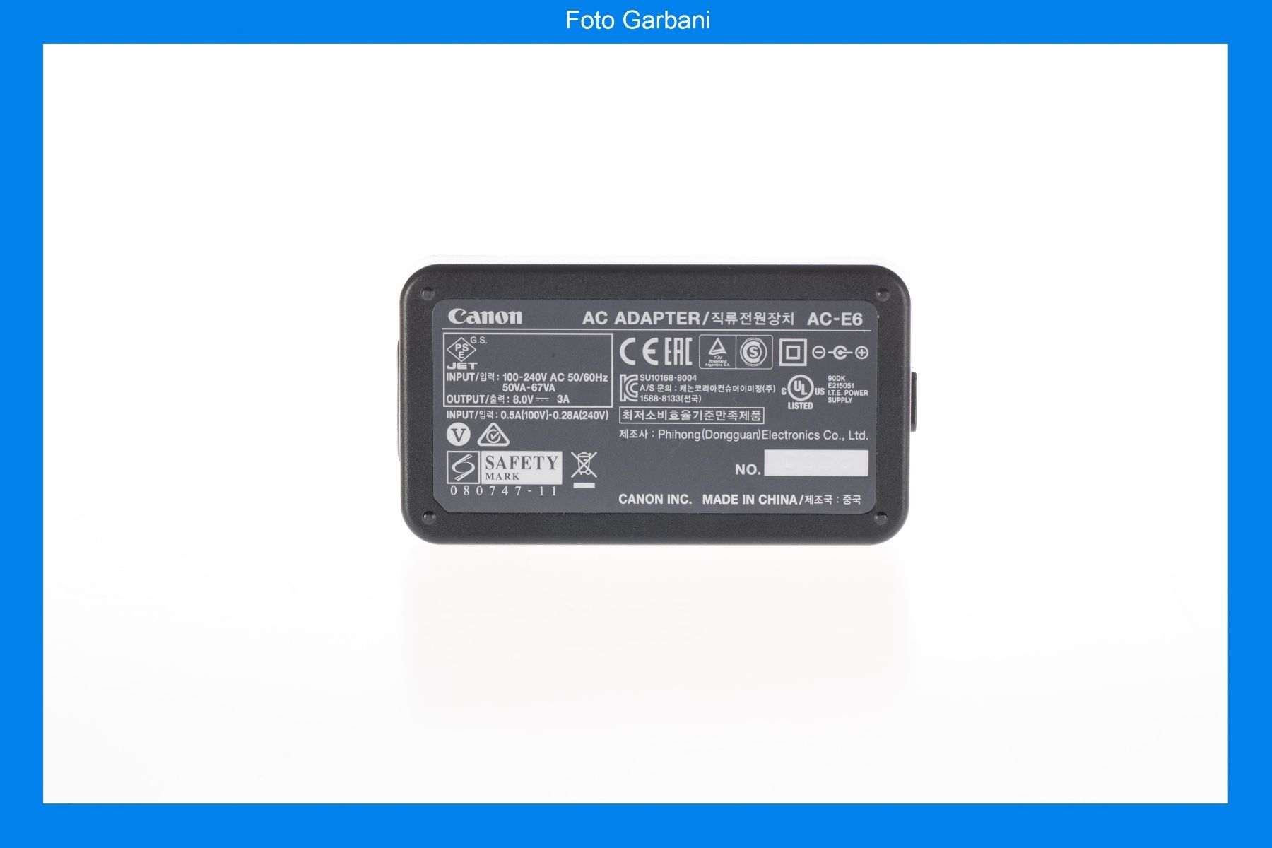 Canon Unità & Adattatore: Canon AC Adapter – Usato da Muralto venduto da FotoGarbani