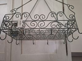 Shabby Chic Deko/Hängeelement/Korb aus Metall