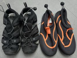 Badeschuhe & Sandalen, Gr. 32- 33 Schwarz Junge
