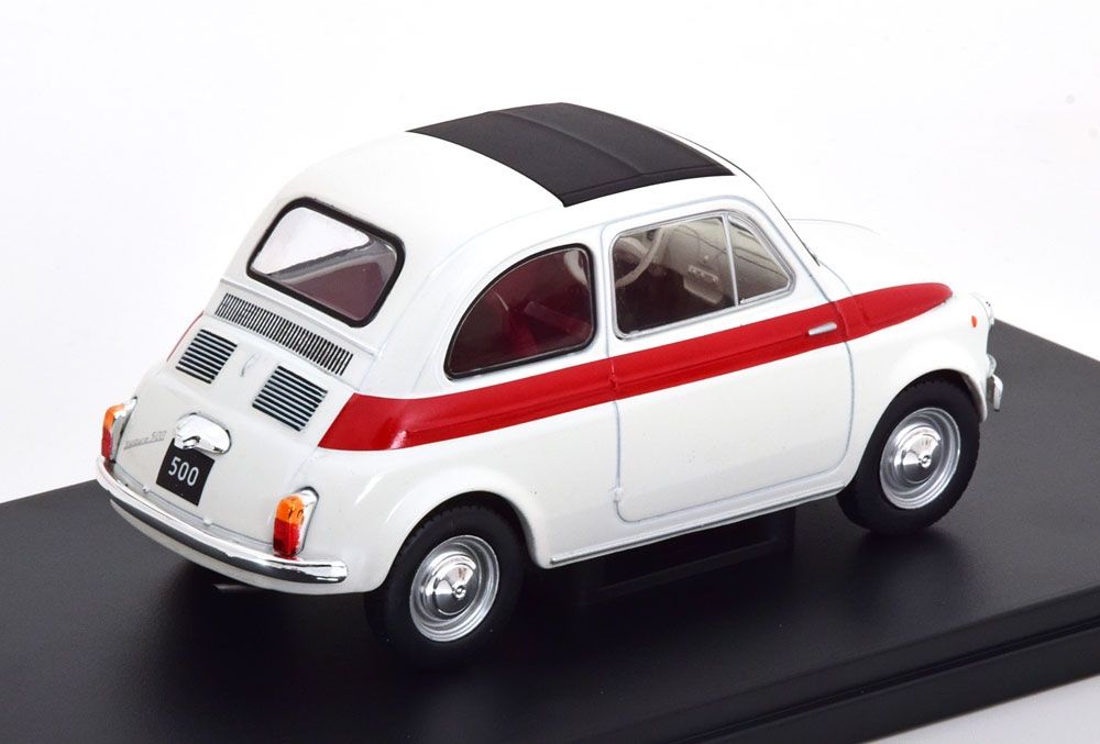 Fiat Modellautos: FIAT 500 WEISS/ROT 1:24 WHITEBOX – Neu und originalverpackt aus Suhr von Moebelsiralfred 1