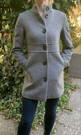 Cappotto di Lana grigio-tgS/M-chic per autunno 