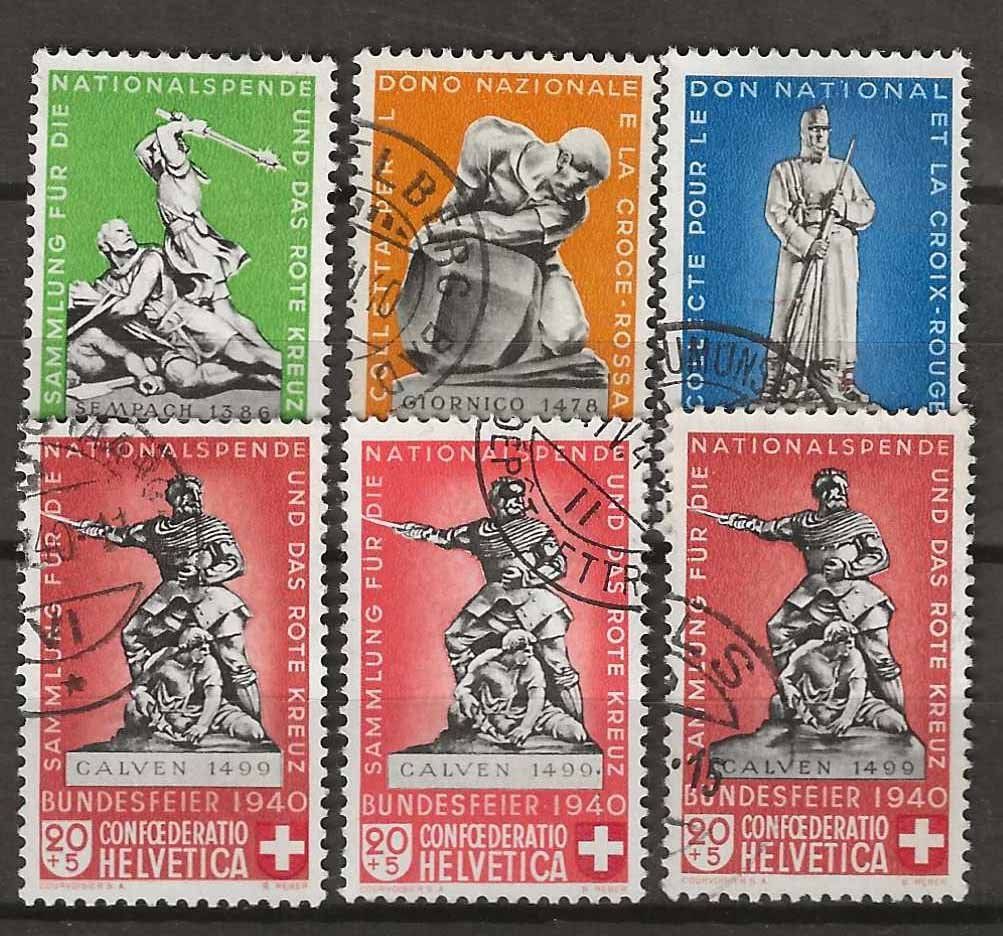 Alle Briefmarken: PP040 - Pro patria 1940  obl. (avec B5C) – Gebraucht aus Trélex von Phil_Albert