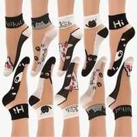 6 x Knöchel-Socken-Katzen- Einheitsgrösse 36-40