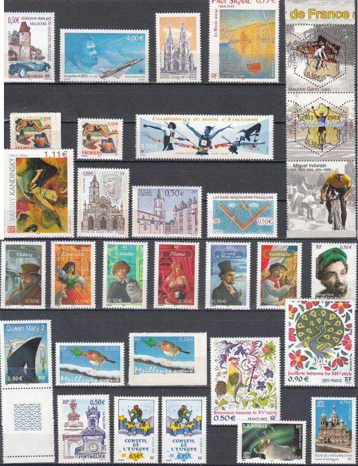 Tous les timbres: Frankreich 2003 postfrisch – D'occasion à Bürglen TG par StampGraf 4