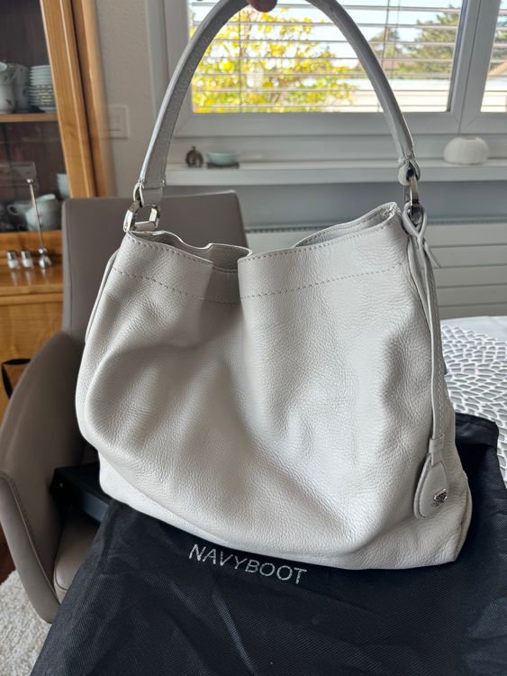 Handtasche Navyboot Sale NAVYBOOT Hobo Bag Ecru (Gebraucht) In