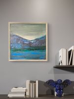 Originalegemälde auf Leinwand 30x30 cm, goldenen Unikat!!!