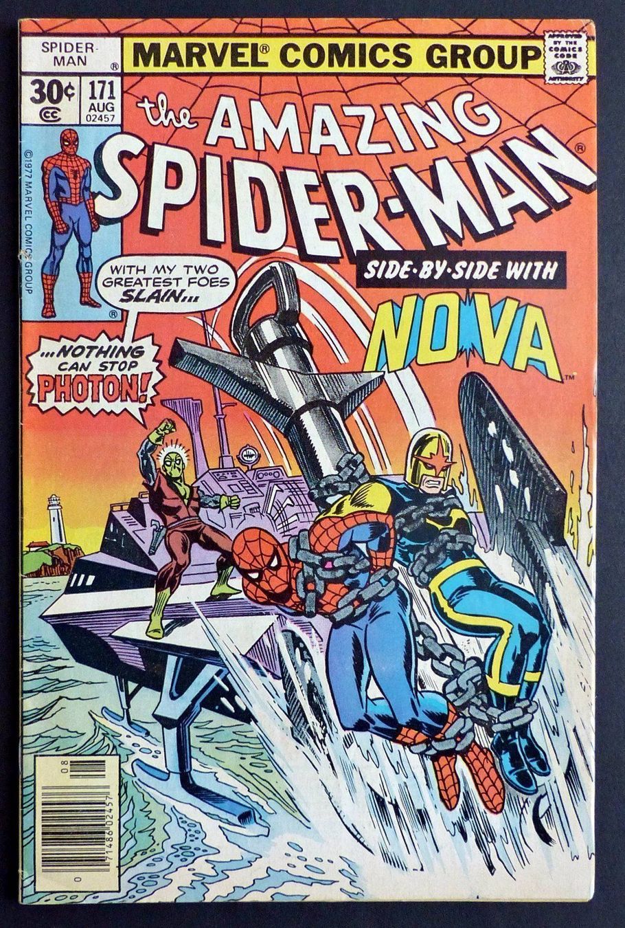 Fumetti: AMAZING SPIDER-MAN #171 WITH NOVA VS. PHOTON MARVEL 1977 – Usato da Lugano venduto da YouWantUS