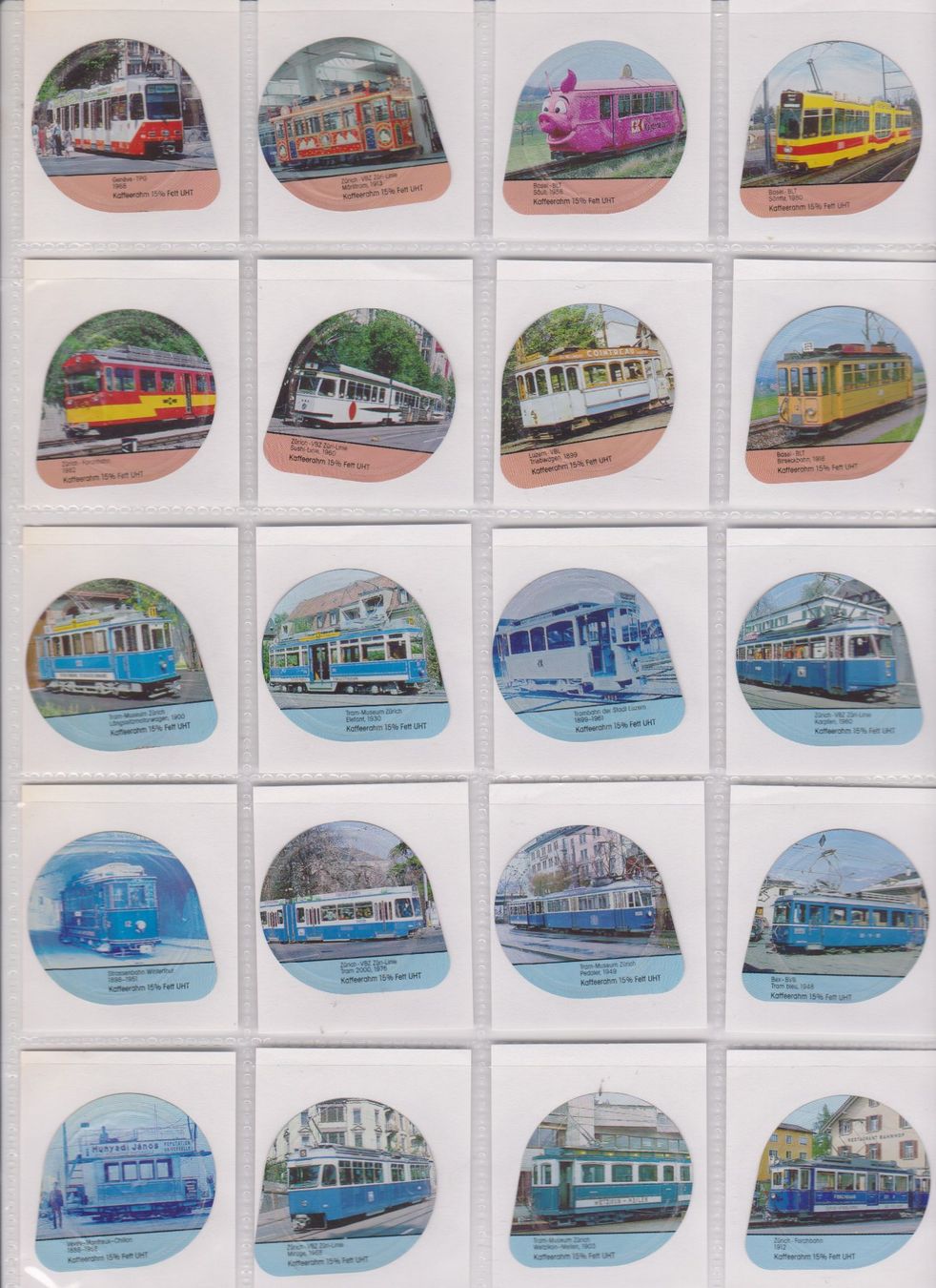Kaffeerahmdeckel: lot opercules Tram - Strassenbahn - tramways ... – Gebraucht aus Bex von Canouille 5