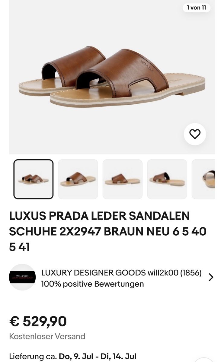 Prada Scarpe da uomo: Prada Sandalen – Nuovo (secondo la descrizione) da Gwatt (Thun) venduto da ocp_yk6y 3