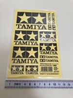 Tamiya Aufkleber Logo in diversen Grössen SCHWARZ / GELB