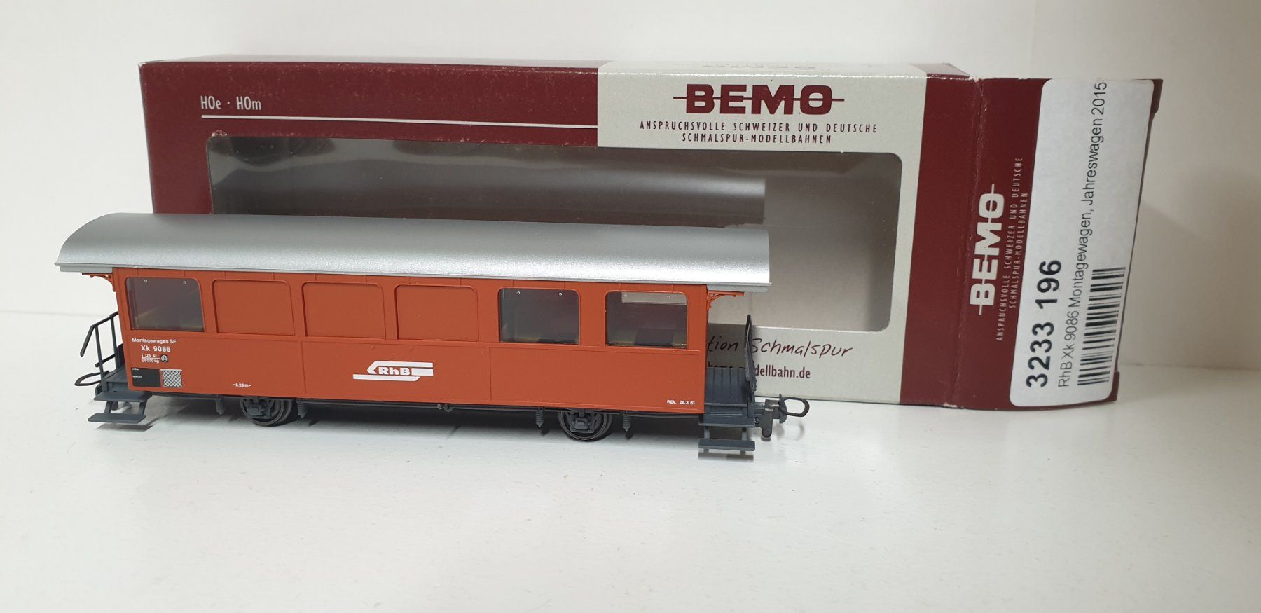 Bemo Modellini di ferrovie: Bemo RhB Xk Montagewagen   3233 169 – Nuovo (secondo la descrizione) da Geroldswil venduto da TopTrain54 4