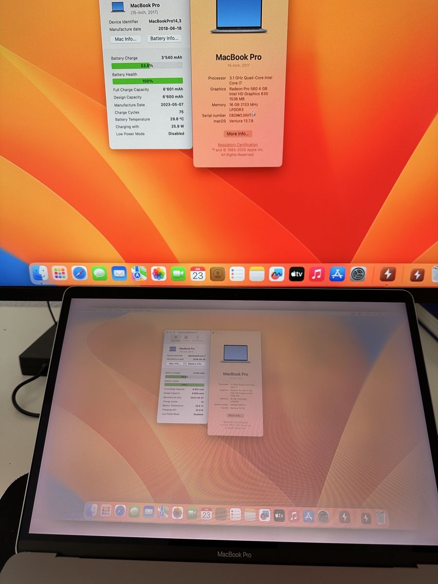 Apple Notebooks: Macbook Pro 15 (2017) mit touchbar – Gebraucht aus Zürich von tho_fmc2 3