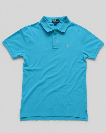 Polo Ralph Lauren bleu turquoise logo Rose Taille M