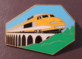 B129 - Schmid Müller SWISS Made Design Pin  Saaneviadukt TGV
