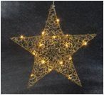 LED-Drahtstern, "Loop Star" messingfarben, IP20