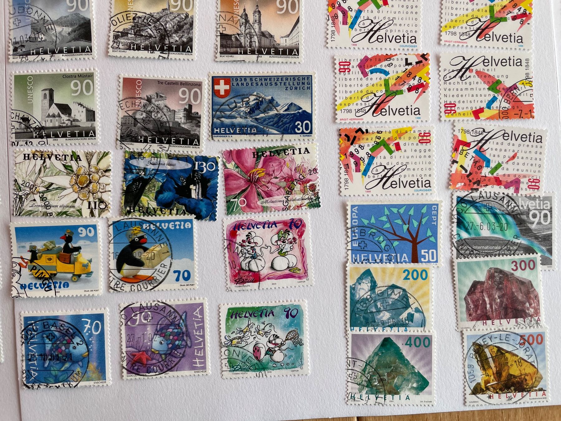 Tutti i francobolli: Env. 200 t. Belles oblitérations dès 5.- ! – Usato da Sonceboz-Sombeval venduto da Comment2 3