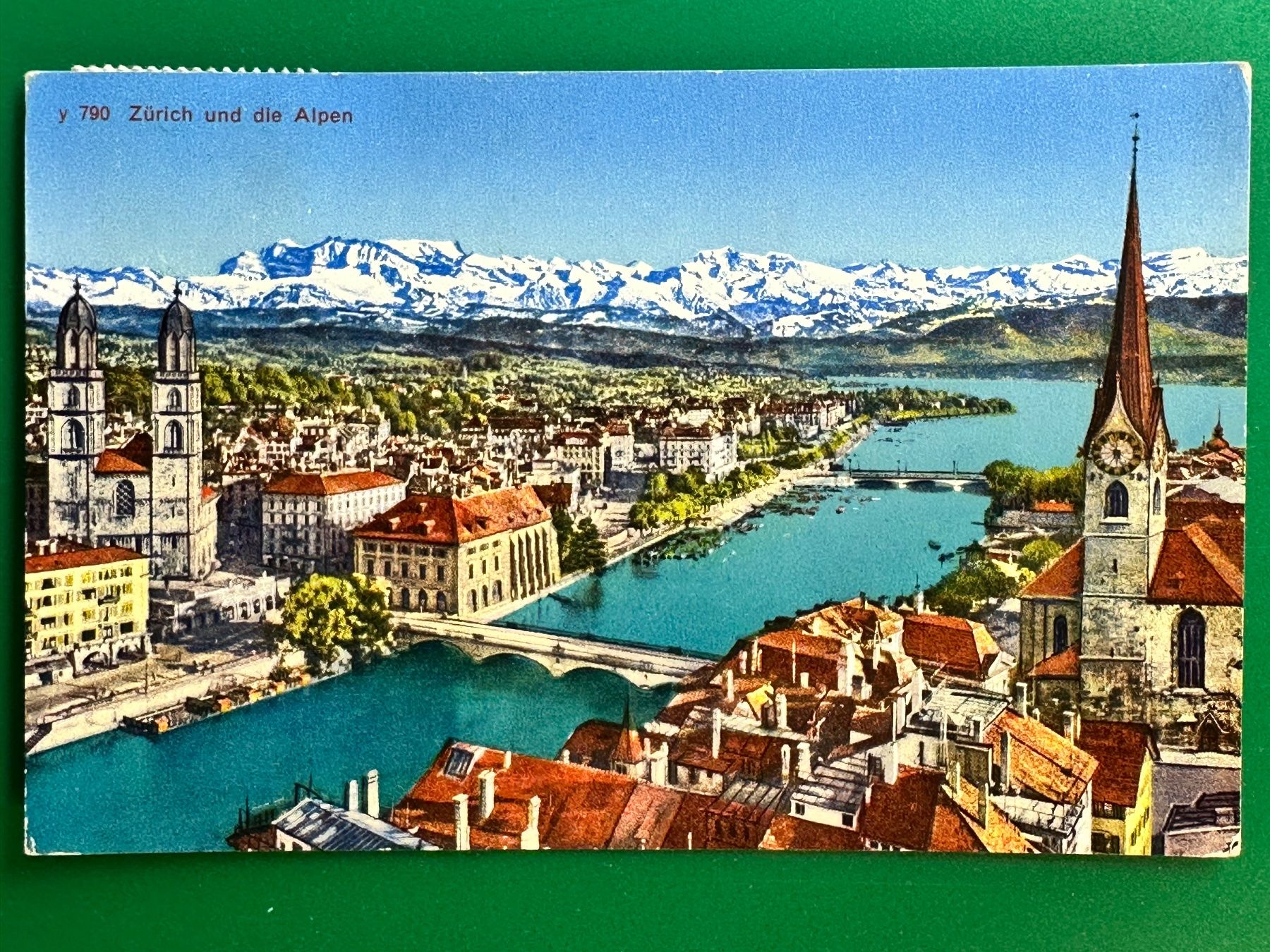 Cartoline postali: Zürich und die Alpen – Usato da Steg VS venduto da danwer74