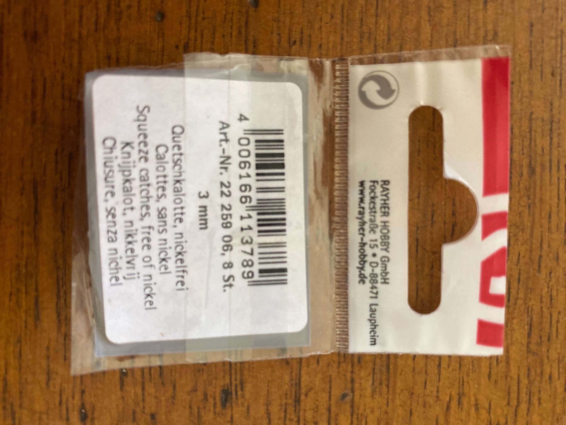 Kit bricolage: Quetschkalotte calottes 2225906 – Nuovo e nell'imballaggio originale da Lajoux JU venduto da Briard0 2