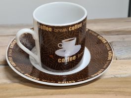 Porzellan Espresso Tasse/ U'teller